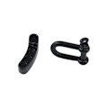 Miniatyrbilde 5 av 5: 10 stk. Paracord Armbånd Sjakkelspenne, Bueanker Sjakkel Lås D Sjakkel Klips Justerbar for Overlevelsesarmbånd Black