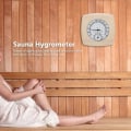 Pikkukuva 3 / 5: Saunan lämpömittari ja hydrometri, saunan puinen lämpömittari 2 in 1 saunan lämpötilan kosteusmittari