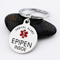 Miniatyrbillede 1 af 5: Epipen Tag, Epipen Taske Tag - Esa Tag - Lynlås - Helt Kirurgisk Rustfrit Stål Medicinsk Alarm Symbol Id Tag Keyri