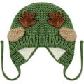 Miniatyrbilde 3 av 8: Søt Hjorte-Elg Hodeplagg Babyhatt Vinter Varmt Plysj Strikket Ørevarmer Bonnet Gutter Jenter Caps Beanie med Hakestropp Green One Size