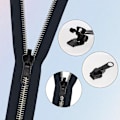 Miniatyrbild 4 av 5: 18 st Fix Zip Puller, Zipper Fixer Avtagbar Zipper Reparationssats, Omedelbar Zipper Flikar Dragkedja Byte Slider (Svart)