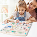 Miniatyrbilde 7 av 7: Montessori magnetiske treleker, fargematching læring tellepuslespill sorteringstavler, for gutter og jenter 3 4 5 6 år gamle