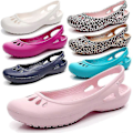Miniatyrbillede 4 af 4: Dame Strandsko Hjemmesko Damesko Træsko Jelly Sandaler Skridsikre Vandtætte Havesko LeopardPink W6(36)
