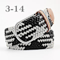Miniatyrbilde 1 av 2: Herrebelter Bursdagsgave Midjebelteflett Klassisk spenne linning Justerbar blandet 3 farger Black Grey