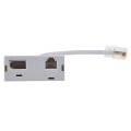Miniatyrbillede 1 af 3: Rj45 stik til Rj11 Bt socket splitter telefonadapter