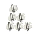 6 st Sydda Rullfållsfötter, 3mm-8mm 6 Storlekar Bred Rullad Tryckfot Symaskin Pressarfot Fållfot Silver