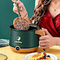 Miniatyrbild 4 av 5: Elektrisk Gryta Mini Gryta Elektrisk Nudelgryta Elektrisk Gryta Ramen Gryta Multifunktionell Liten Non-stick Panna 1.8L (Vit)