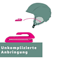 Miniatyrbillede 2 af 2: Plastmaskeholdere til skihjelm Snowboard hjelmholderclips A-Green