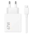 Miniatyrbillede 1 af 2: 67W hurtigoplader til Xiaomi, HyperCharge Type A EU-stikadapter med 1m kabel 67W 67W