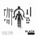 Miniatyrbilde 1 av 5: Dummy13 Magnetisk Actionfigursett, 3D Magnetisk Actionfigursett Black color
