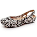 Miniatyrbilde 1 av 4: Damesko Strandsko Slippers Damesko Tresko Jelly Sandaler Sklisikre Vanntette Hagesko LeopardGold W9(39-40)