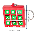 Pikkukuva 4 / 5: Tic Tac Toe Mini -avainperä lapsille Decompression Xo -peli Juhlapuolueet Goody Bag -täyteaineet Luovat lahjat Red