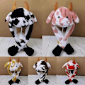 Miniatyrbild 1 av 5: Plysch kaninhatt kan röra sig Intressanta söta mjuka plyschkaninhattpresenter för flickor Luminous Cow Hat