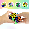 Pikkukuva 4 / 7: Megaminx-kuutio, Dodecahedron Speed Cube 3x3 Dodecahedron Cube Puzzle Cube Magic Speed Cube, Super Durable and Easy Turning (Mustat Tarrat) Black Stickers