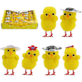 Miniatyrbillede 1 af 5: Zk-36 stk. Påskekyllinger | 4 cm - Høje Mini Påskekyllinger Cap Chicken Set of 24