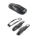 Miniatyrbilde 5 av 5: 3 stk Car Smart Key Case Shell Cover Abs Carbon Fiber Remote Key Cover Case Decal Fob For Porsche Panamera Cayenne Macan