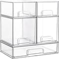 Miniatyrbild 1 av 7: 5-piece Clear Small Stackable Storage Drawer Set, Acrylic Makeup Organizer for Bathroom (for Vanity, Storage, Home Organization)