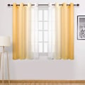 Miniatyrbillede 1 af 5: Vindue Gardin Top Semi Sheers Semi Voile Gradient Grommet Top Gardiner til Soveværelse og Stue, 1pc Paneler