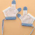 Miniatyrbillede 5 af 5: 2 par baby tommelfinger-sutte stop handsker, stop tommelfinger-sutte fingerbeskyttelse, spædbarns tandfrembrud luffe handske, WHBYV