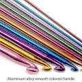 Miniatyrbillede 5 af 5: 23 stk tunesisk hæklenålesæt inkluderer afghansk plastikkabel og tunesisk afghansk aluminium Random Color