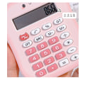 Miniatyrbillede 2 af 3: Standard lommeregner 12 cifre, skrivebordslommeregner med stort LCD-display til kontor, skole, hjem og erhvervsbrug Automatisk dvale. pink