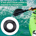 Miniatyrbilde 4 av 5: 4 stk Universal Kajakk Kano Flåte Padle Åredrypp ringer Splash Guards Ring Paddle Tilbehør Bytt Black