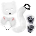 Reve-cosplaytilbehør med maske og hale White One size