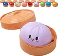 Glitter Dumpling, Glitter Dumpling Squishy with Box, Dumpling Sensory Squeeze Toy for Stress Relief Purple