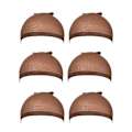 Miniatyrbilde 2 av 4: 6 stk. strømpebukse parykkhetter lys brun parykkhette for lace front parykk silkefôr veving parykkhette nett Brown