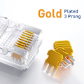 Miniatyrbillede 2 af 5: 100 stk Cat6 / Cat5e Rj45 Pass Through Connector Bundle med krympeværktøj As Shown