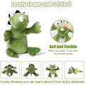 Miniatyrbilde 3 av 5: 35/45/60/80 Cm Vekt Dinosaur Plysj Fylte Dyr Dinosaur Plysj Plysjleke for Gutter Jenter Green 35CM