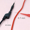 Miniatyrbillede 5 af 5: Multimeter Bananstik til Krokodille Alligator Klemme Test Probe, Bananstik til Bananstik Kabel 4PC blackred