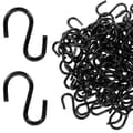 100 Black Metal S-Hooks Heavy Duty S-Hooks (2X1.1 cm, Black)