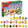 Miniatyrbillede 2 af 5: 2023 Julekalender med 24 dages nedtælling til jul med sjove badeænder i gummi - Blind Box-gave til børn