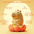 Miniatyrbillede 2 af 5: Capybara Natlampe, LED Sød Silikon Squishy Dyrelampe, Genopladelig Sengelampe med Berøringsfunktion til Amning, Småbørn, Børn, Kawaii Gaver, Rumindretning