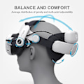 Miniatyrbillede 2 af 5: Justerbar og udskiftelig hovedbånd til Meta Quest 3 VR-headset