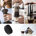 Miniatyrbillede 4 af 5: 2 stk. Udskiftningsfilterhætte Passer Til Aeropress Kaffe- og Espressomaskine Black