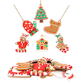 Miniatyrbild 2 av 5: 12 st/ set Pepparkakor Man Julfest prydnader för julgransdekoration Hängande prydnader Presenter