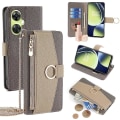 Miniatyrbillede 1 af 5: Til OnePlus Nord CE 3 Lite 5G/Nord N30 5G etui PU læder lynlås lommestativ Telefoncover Grey Style A OnePlus Nord CE 3 Lite