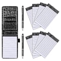 Miniatyrbild 1 av 5: 11 st Mini Pocket Notepad Holder Pu Läder Business Notebook Inkluderar 2 st Metallpenna 8 st Refil