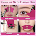 Miniatyrbillede 3 af 5: 3 stk. Næse Kontur Eyeliner Stencils, 4 i 1 Silikone Eyeliner Stencils Næseskygge Stencil Kvinde Makeup Hjælpeværktøj Begyndere Applikator Guide Værktøj