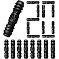 Miniatyrbillede 1 af 5: 20 STK Drypslange Rørforbindelser til 16 mm Haveslangeforbindelse Vandingssystem Pigslange Vandingsbeslag Sæt Plastikforbindelser (Lige)