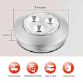 Miniatyrbild 5 av 5: 5-pack LED batteridriven trådlös nattkran Trycklampa Stick-on säkra lampor för hall kök B Silver