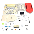 Miniatyrbild 2 av 3: Modellleksaker Trämodell Båtmontering Diy Handgjord Sats Kondensatormonterad Solmodell
