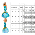 Miniatyrbilde 3 av 3: Kvinners Voksne Havfrue Ermeløs Kostyme Cosplay Fancy Dress Antrekk XL