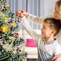 Miniatyrbillede 3 af 5: Juletræskattehæng, 2D Akryl Julekat Juletræshængende Dekoration, Kattehæng Juletræ Dekoration Gaver 6pcs -A
