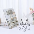 Miniatyrbillede 2 af 3: Jernkunst Display Stativ Tallerkenholder Billedramme Bogstativ Hjemmeindretning Silver 1 L