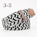 Miniatyrbilde 1 av 2: Herrebelter Bursdagsgave Midjebelteflett Klassisk spenne linning Justerbar blandet 3 farger Black White Grey