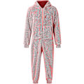 Miniatyrbild 4 av 4: Mäns One-Piece Flanell Pyjamas Fuzzy Fleece Flanell Onesies Sovkläder Lätt Plus Storlek Varm Vinter Jumpsuit Pjs11 Grey M