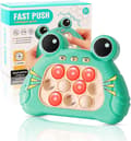 Elektronisk Ljusande Pop Quick Push Spelkonsol Fidget Leksaker Poppet Sensorisk Leksak Push Pop Bubble Leksak Stresslindrande Pusselspel För Barn Green